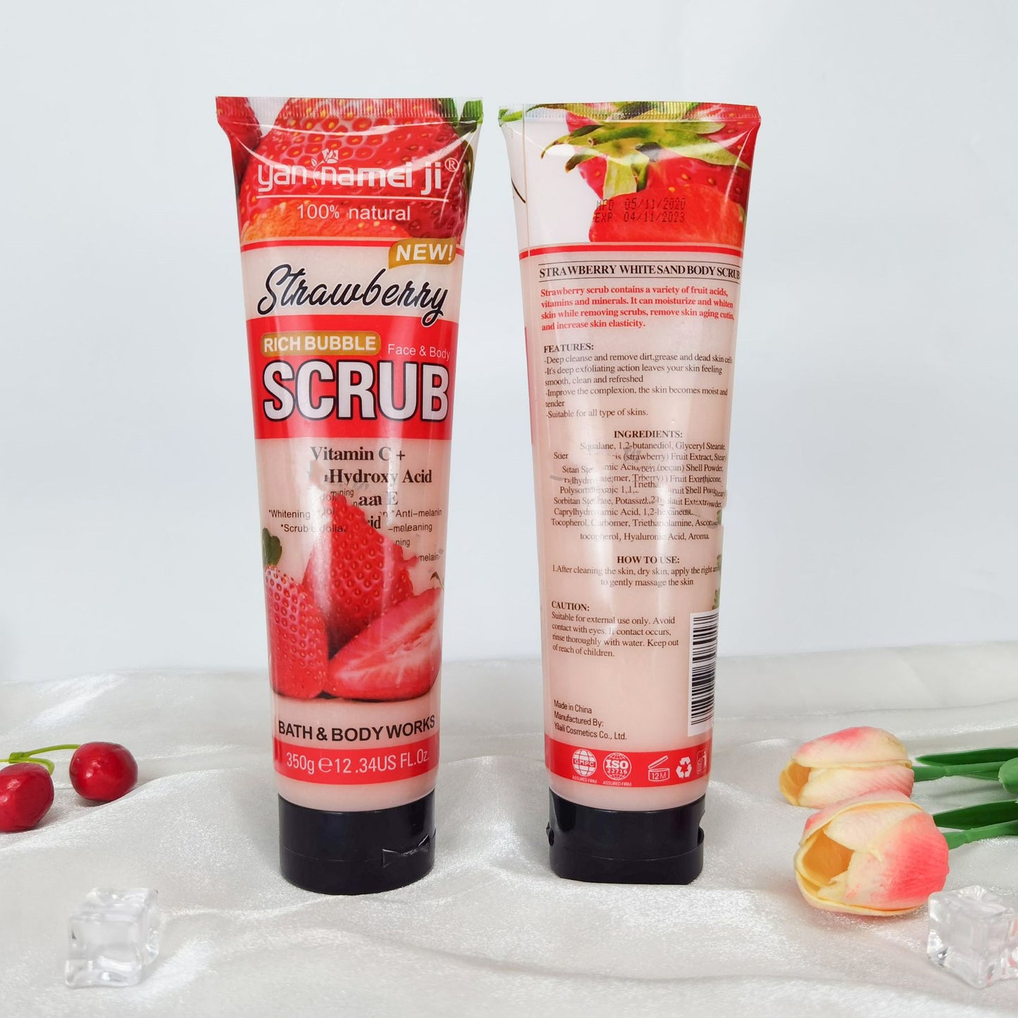 Shea butter body scrub cream for smooth skin exfoliation and glow