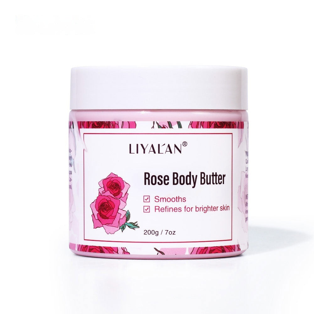 Shea butter body scrub cream for gentle exfoliation and smooth glowing skin care treatment
