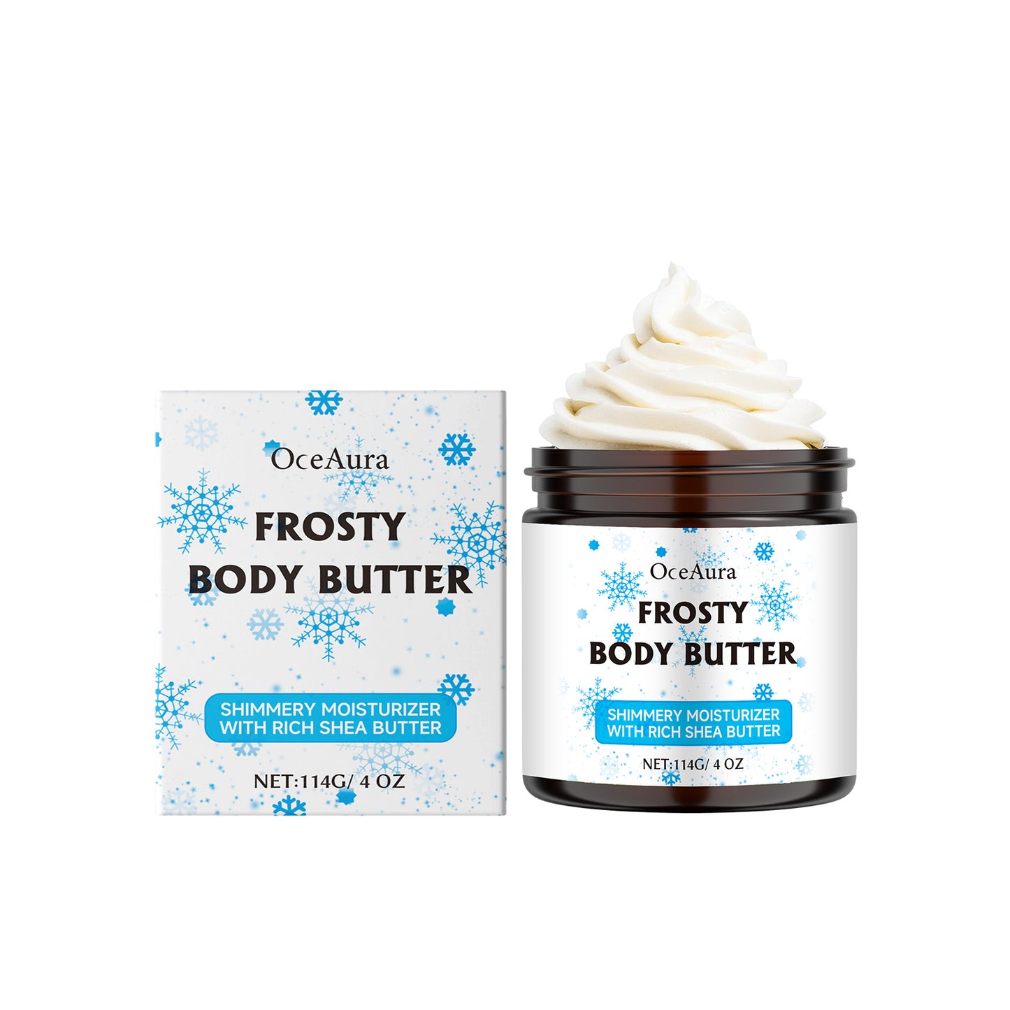 Shea butter exfoliating body scrub cream for smooth glowing skin and natural hydration care
