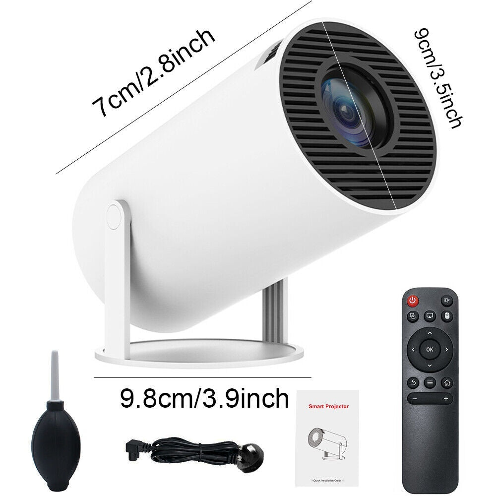 Portable 4K Smart Mini Projector – WiFi & Bluetooth Home Cinema