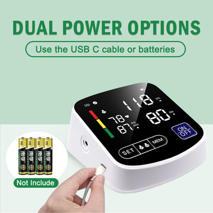 Smart Automatic Blood Pressure Monitor – Upper Arm BP Machine with Cuff for Home Use