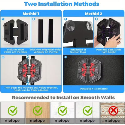 Smart Bluetooth Music Boxing Machine -LED Reaction Training, Adjustable Speed, Home Fitness & Stress Relief With Glove
