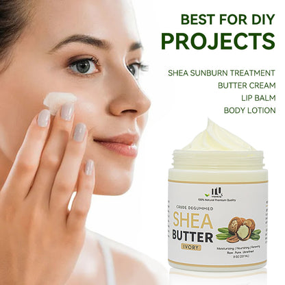Shea butter body scrub cream for gentle exfoliation and smooth glowing skin care treatment
