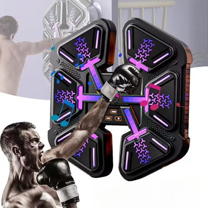 Smart Bluetooth Music Boxing Machine -LED Reaction Training, Adjustable Speed, Home Fitness & Stress Relief With Glove