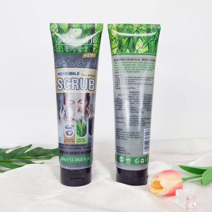 Shea butter body scrub cream for natural exfoliation and skin hydration care
