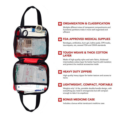 391 Piece First Aid Kit Bag – Home, Car, Travel & Workplace UK