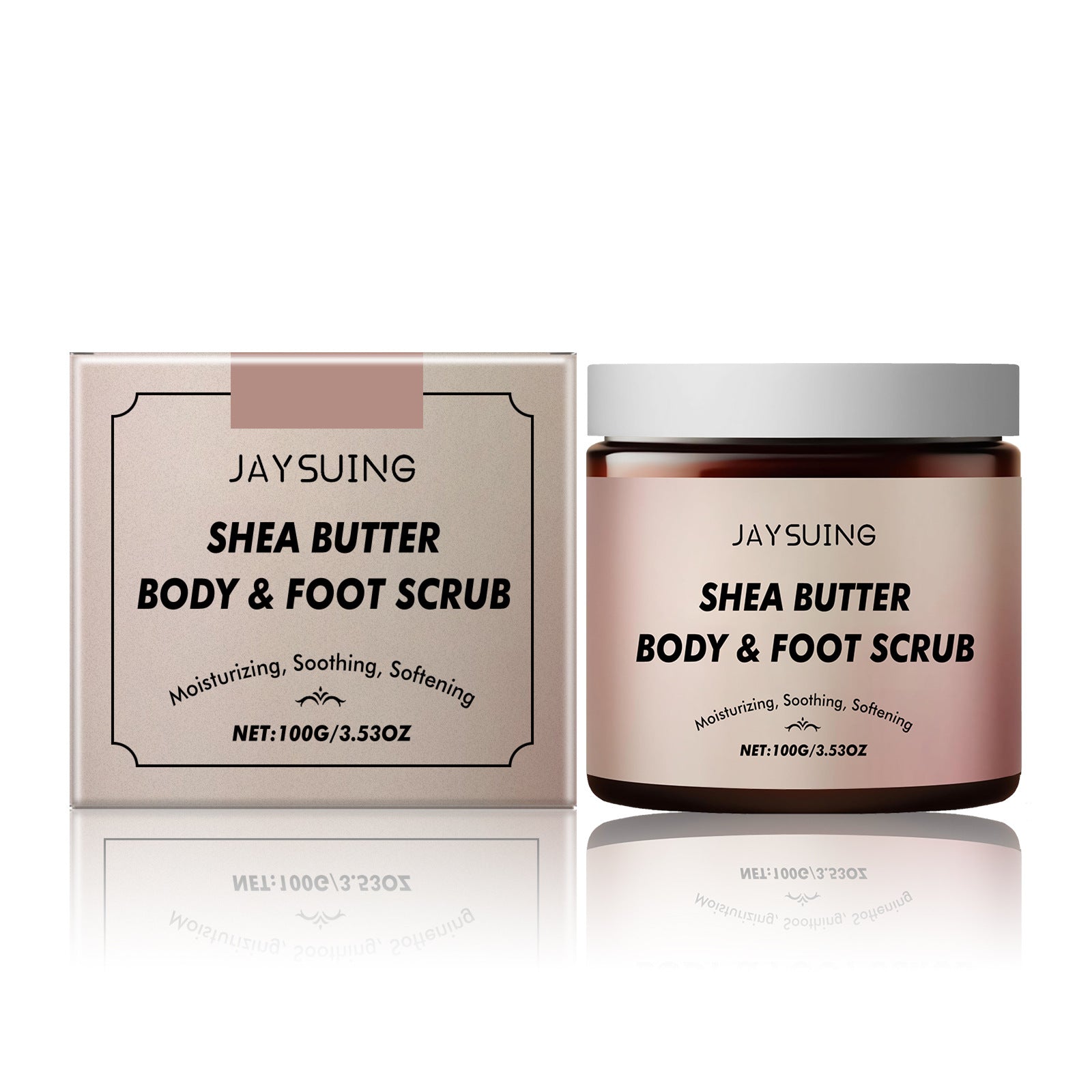 Shea butter body scrub cream for deep skin exfoliation and cleansing
