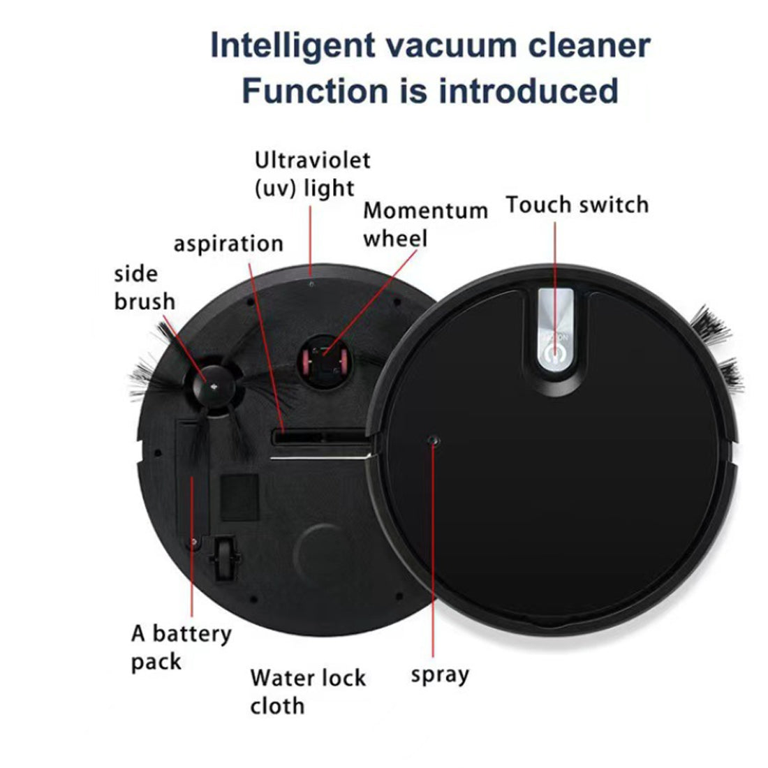 NEW Smart Robot Vacuum Cleaner Automatic Sweeper Floor Clean Rechargeable UK
