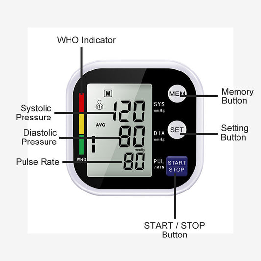 Smart Automatic Blood Pressure Monitor – Upper Arm with Cuff