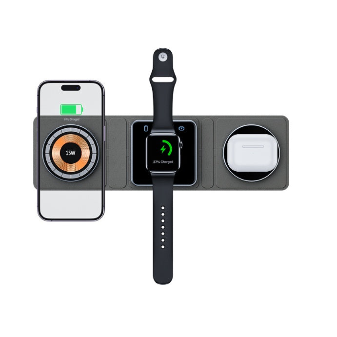 3 in 1 Magnetic Charger for iPhone, Watch & AirPods