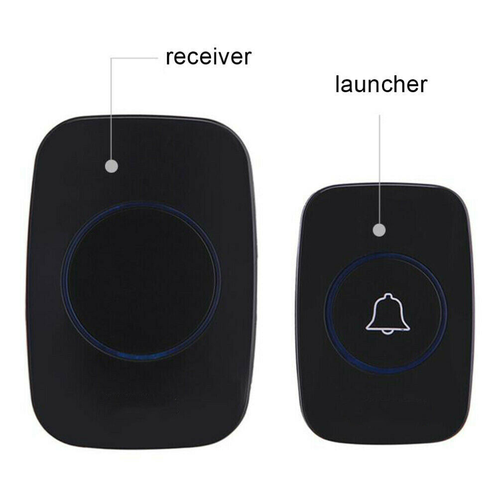 Wireless Doorbell Waterproof Range Door Bells Kit Cordless Plug-in Home Office