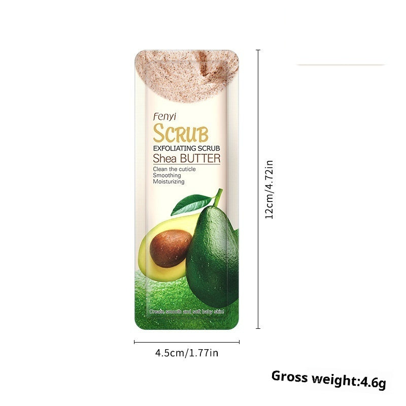 Shea butter body scrub cream for gentle exfoliation and smooth skin glow treatment
