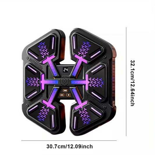 Smart Bluetooth Music Boxing Machine -LED Reaction Training, Adjustable Speed, Home Fitness & Stress Relief With Glove