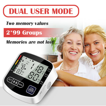 Smart Automatic Blood Pressure Monitor – Upper Arm BP Machine with Cuff for Home Use