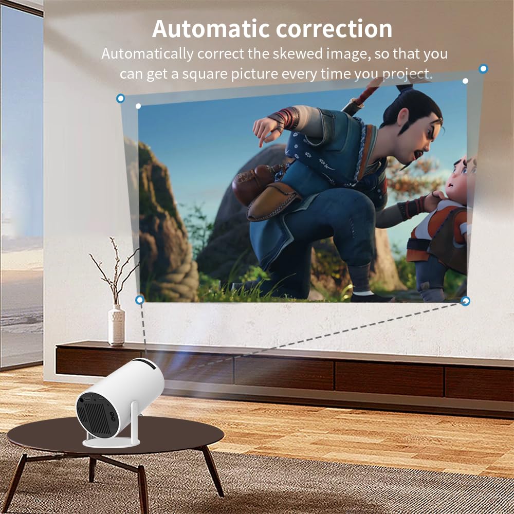 Portable 4K Smart Mini Projector – WiFi & Bluetooth Home Cinema