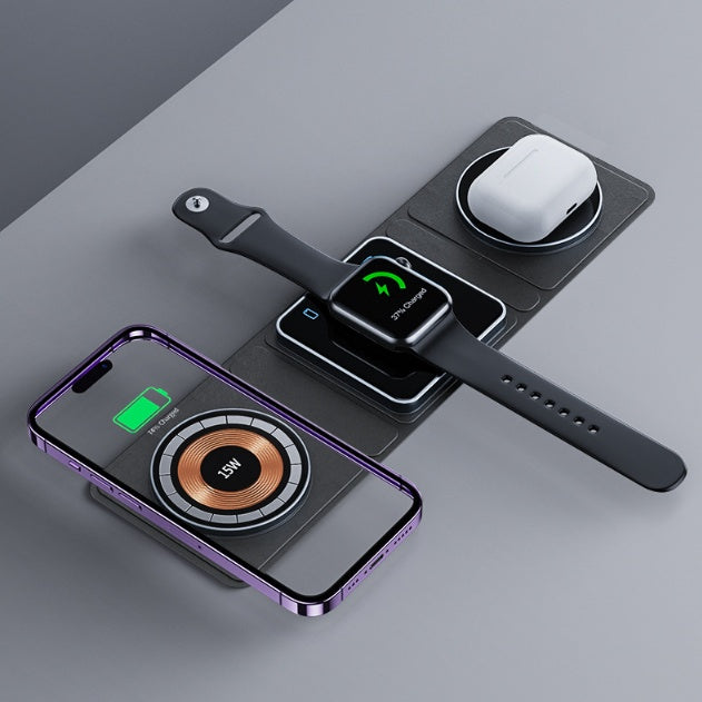 3 in 1 Magnetic Charger for iPhone, Watch & AirPods