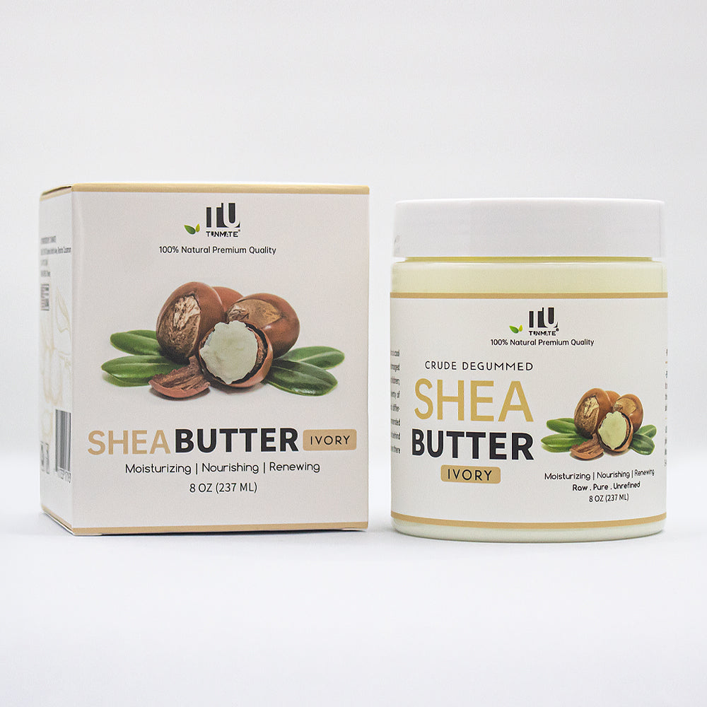 Shea butter body scrub cream for gentle exfoliation and smooth glowing skin care treatment
