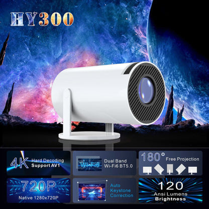 Portable 4K Smart Mini Projector – WiFi & Bluetooth Home Cinema